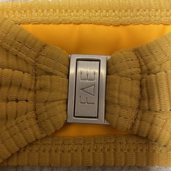 NWOT Fae tallara ribbed bandeau bikini top gold yellow 12952 - Picture 5 of 6